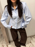 Camicia HaveOne con arricciatura e spallina imbottita
