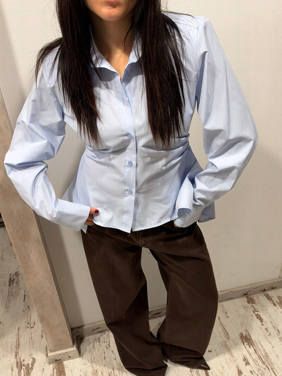 Camicia HaveOne con arricciatura e spallina imbottita