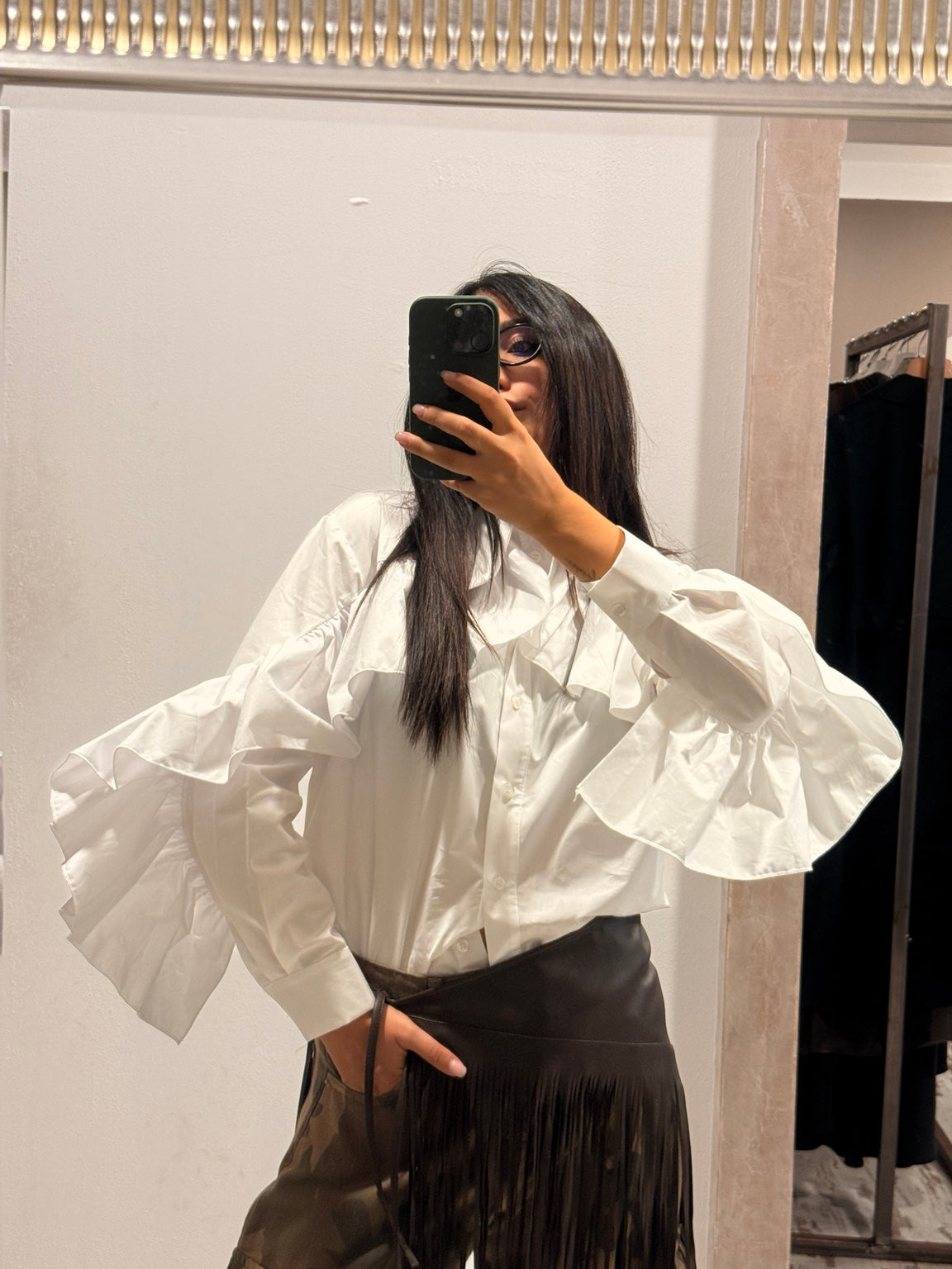 Camicia Rouches Susy Mix dettaglio rouche