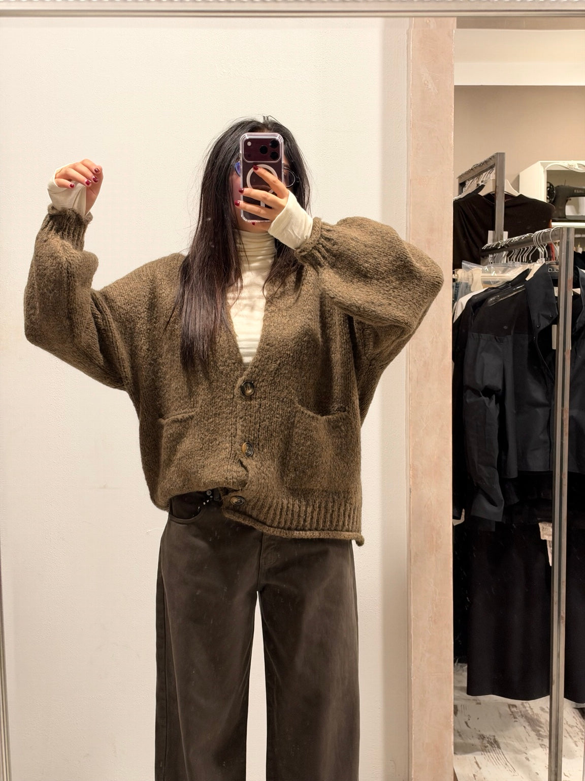 Cardigan 3 bottoni HaveOne moro