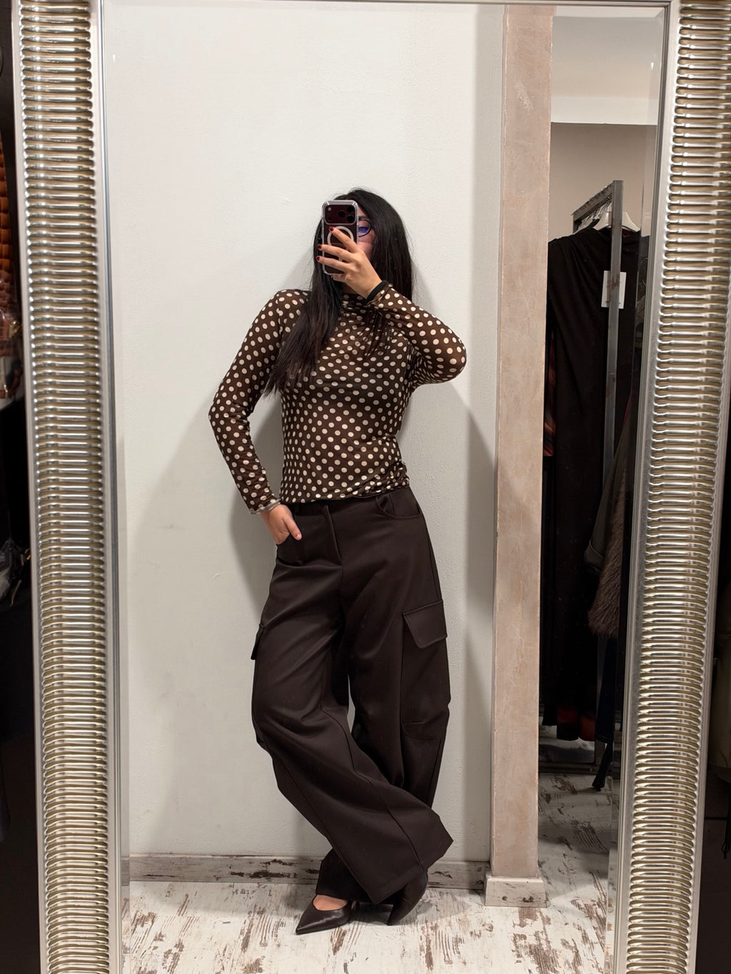 Dolcevita Cashmere HaveOne marrone a pois