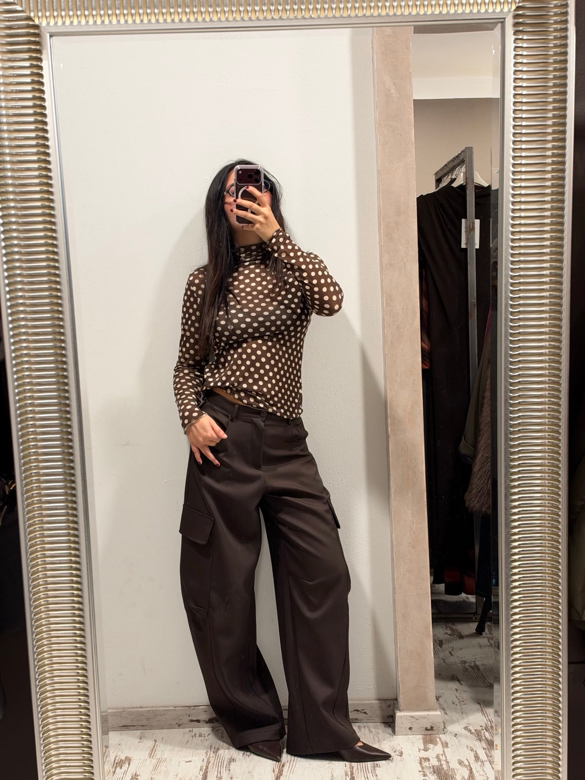 Dolcevita Cashmere HaveOne marrone a pois