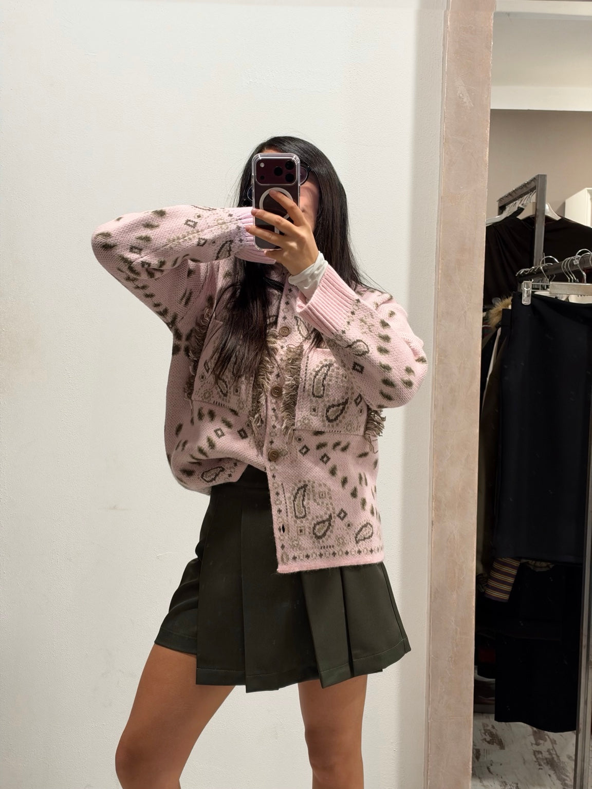 Gonna pantalone HaveOne verde militare outfit