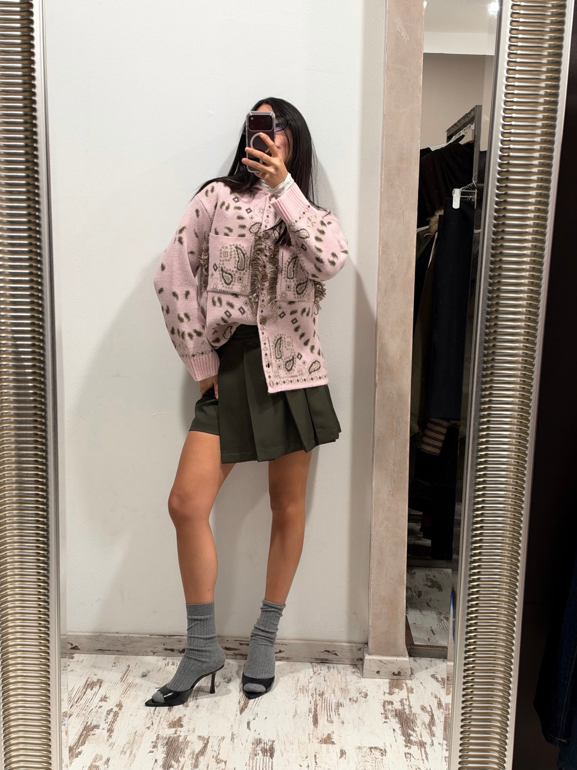 Gonna pantalone HaveOne verde militare look completo