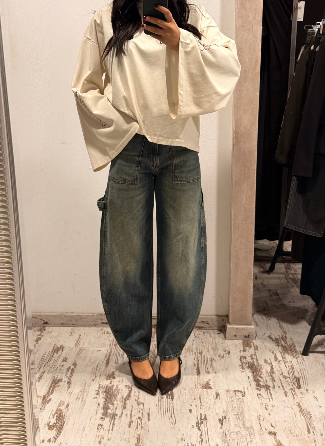 Jeans Worker Sporcato Tensione In - vista frontale