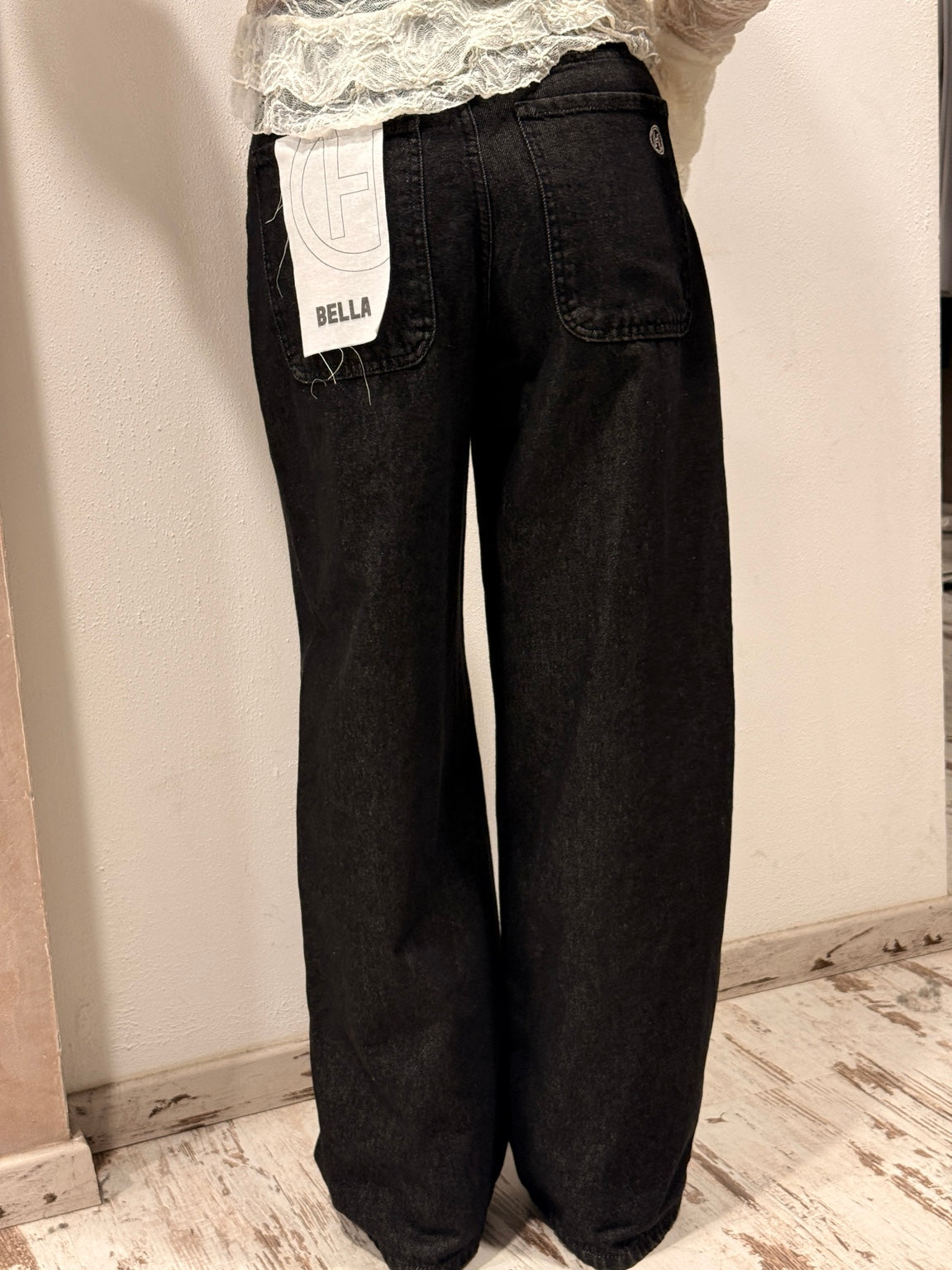 Pantalone Bella Denim Nero - dettaglio