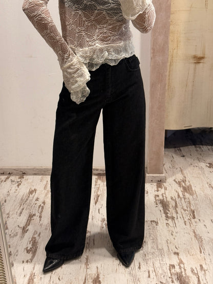 Pantalone Bella Denim Nero - vestibilità