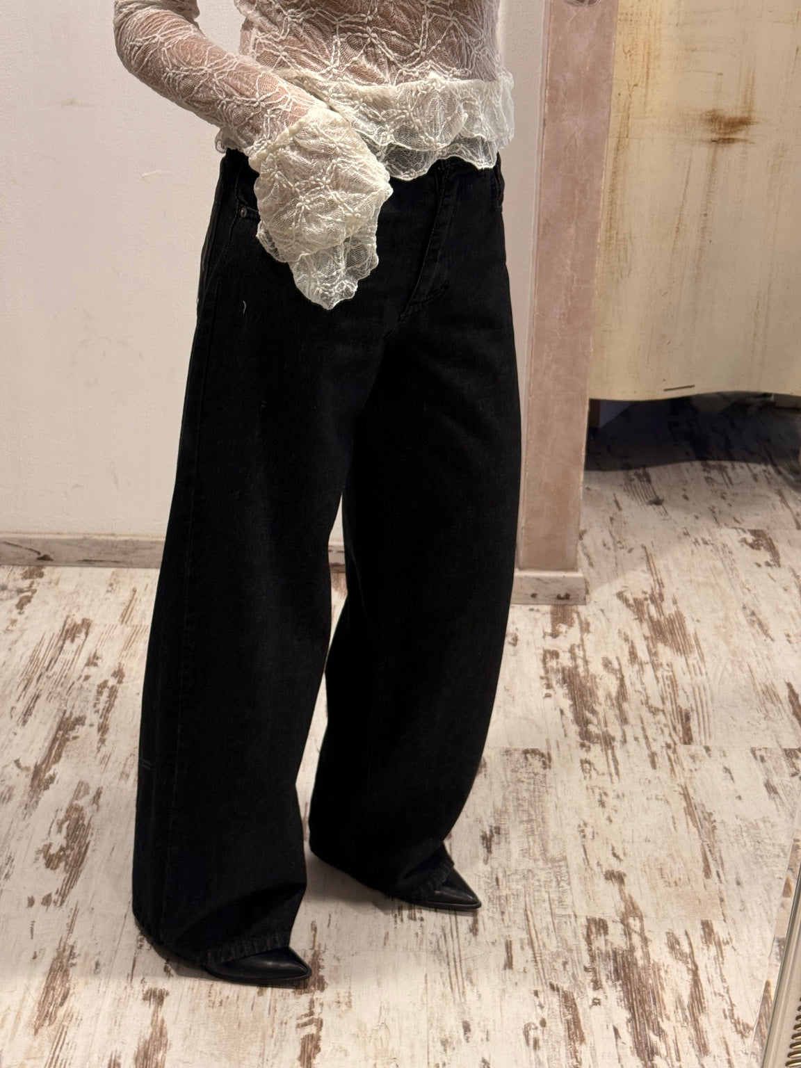 Pantalone Bella Denim Nero - vestibilità
