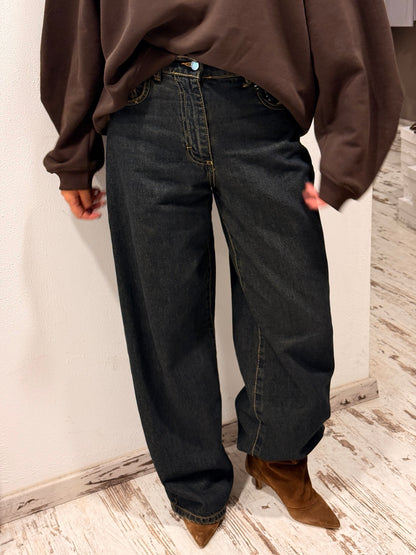 Pantalone Bella HaveOne denim color Thè - vista frontale