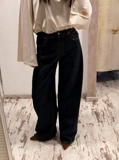 Pantalone Bella HaveOne denim color Thè - look frontale