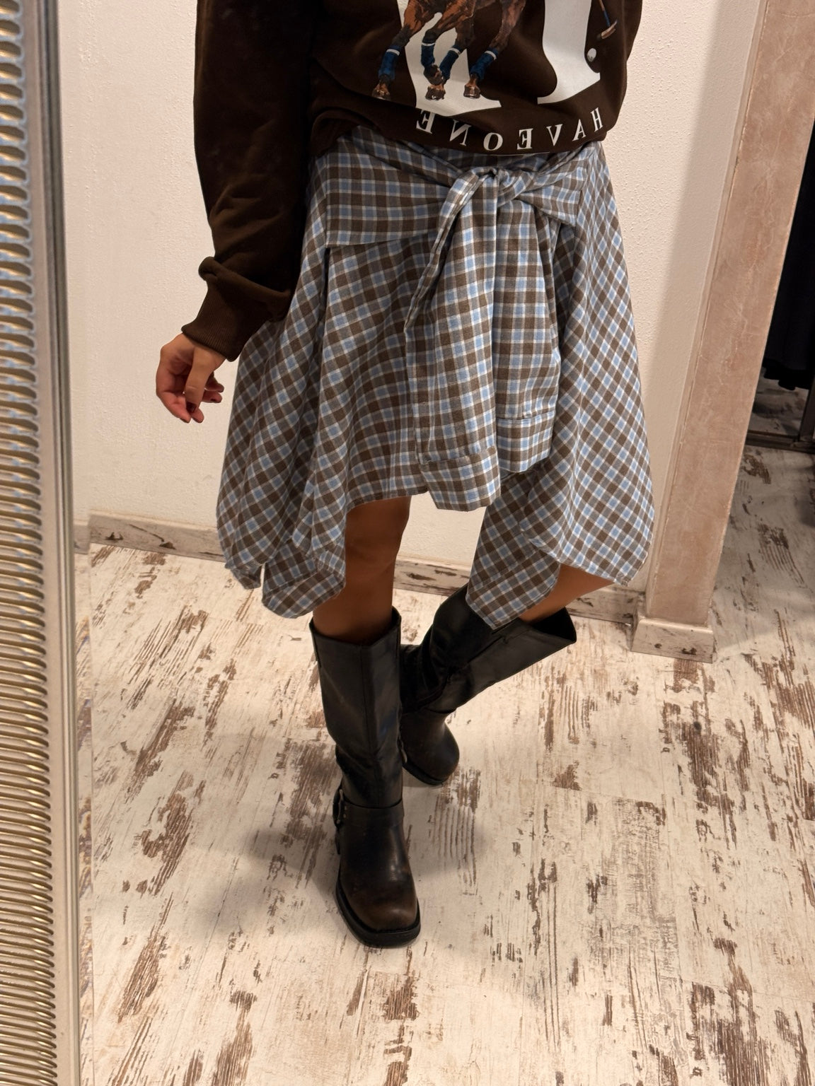 Mini-gonna ViCOLO dettaglio fantasia check